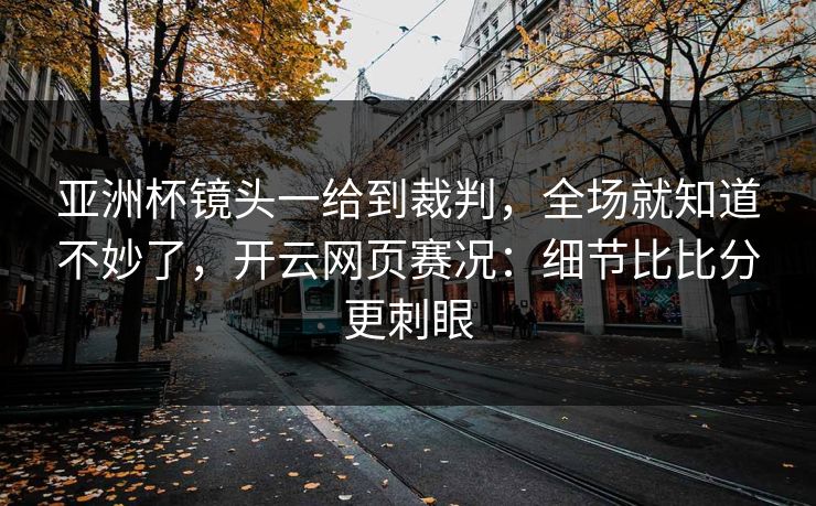 亚洲杯镜头一给到裁判,全场就知道不妙了,开云网页赛况:细节比比分更刺眼 亚洲杯镜头一给到裁判,全场就知道不妙了,开云网页赛况:细节比比分更刺眼